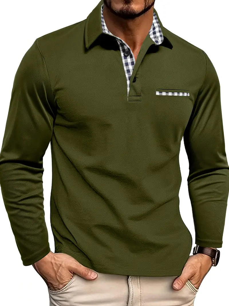 Premium langærmet polo 