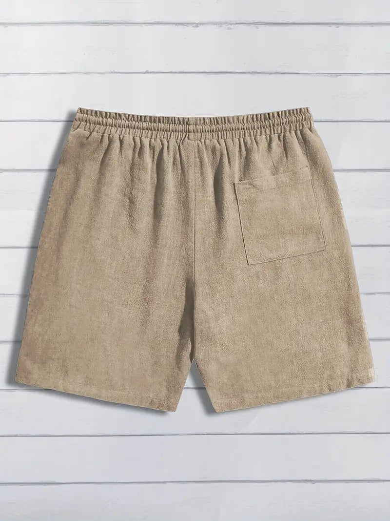 Afslappede shorts i hør