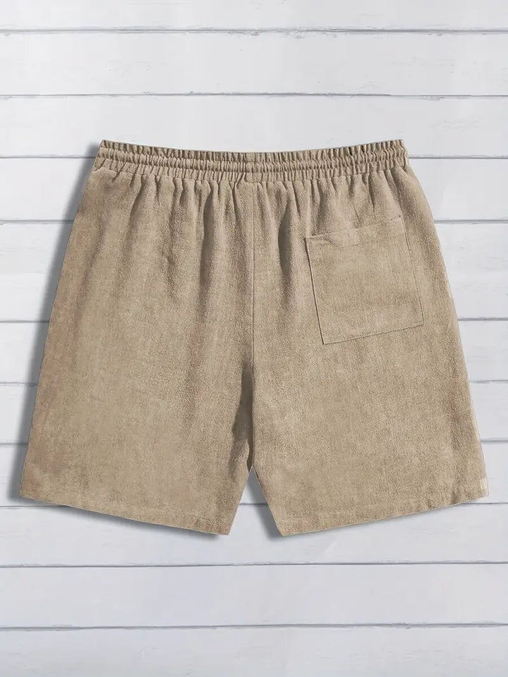 Afslappede shorts i hør