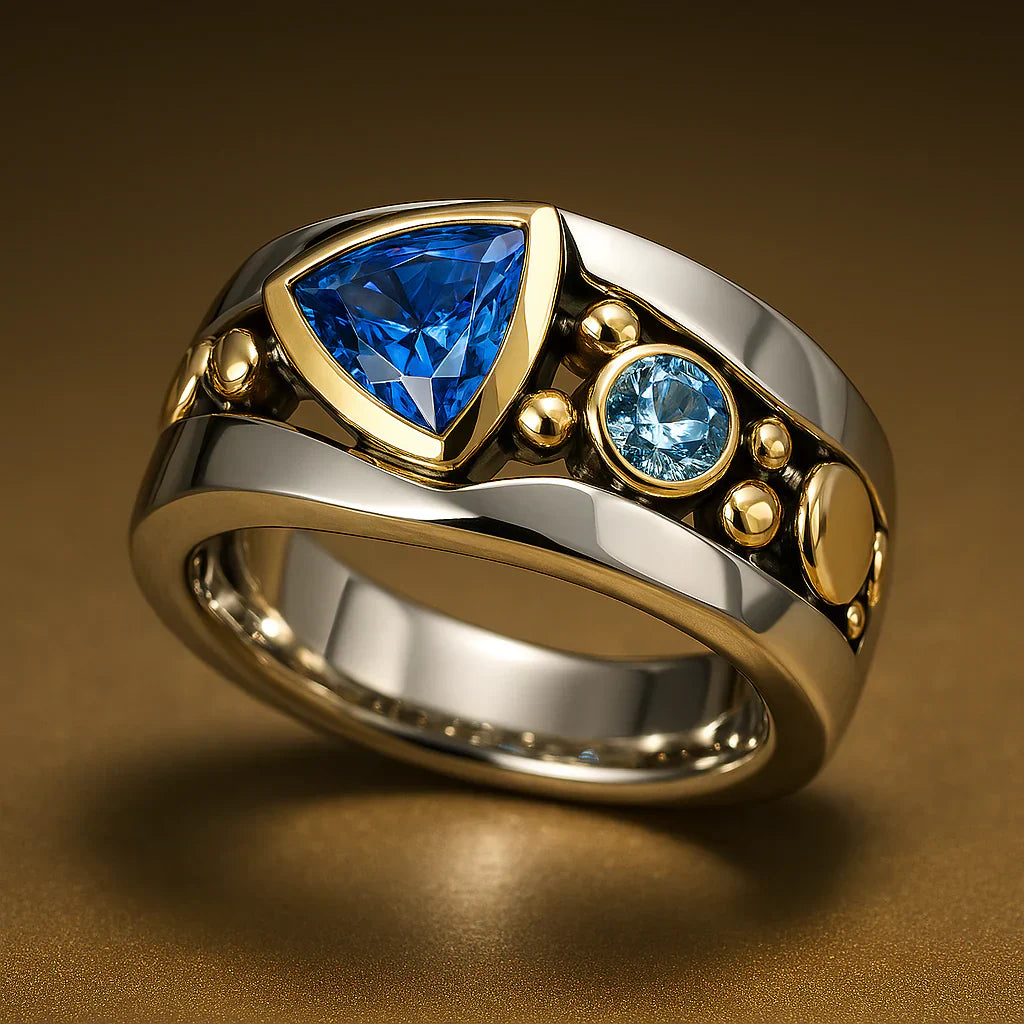 Vintage Ring Blå