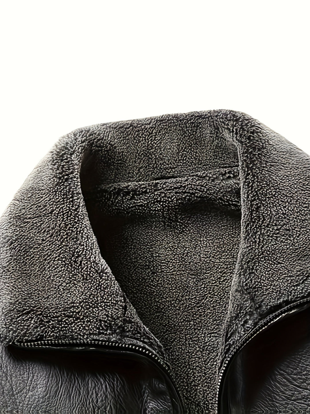 Elegant Fleeceforet Læderjakke