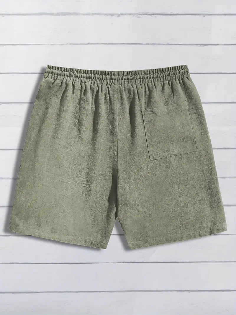 Afslappede shorts i hør