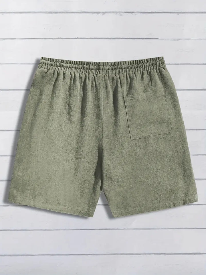 Afslappede shorts i hør