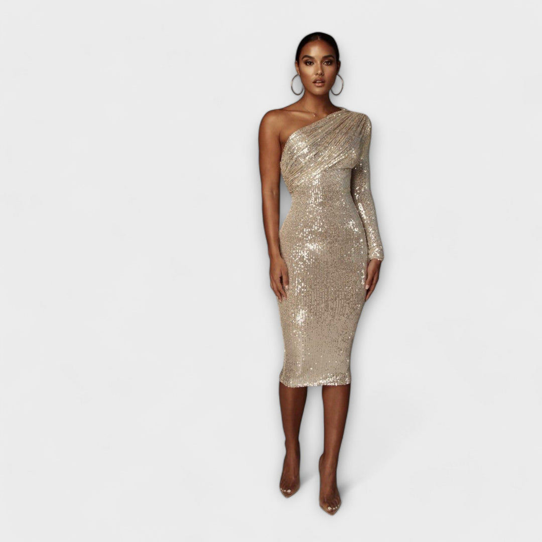 Jasmine – asymmetrisk kjole med én skulder