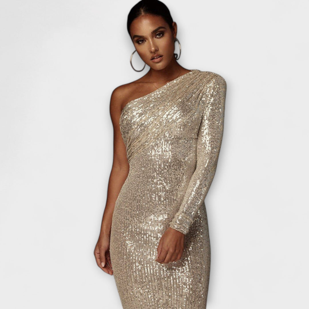 Jasmine – asymmetrisk kjole med én skulder