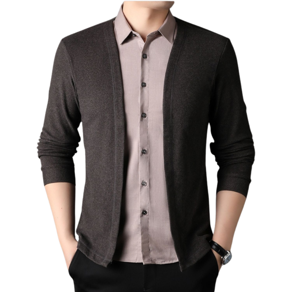 2-i-1 skjorte og cardigan