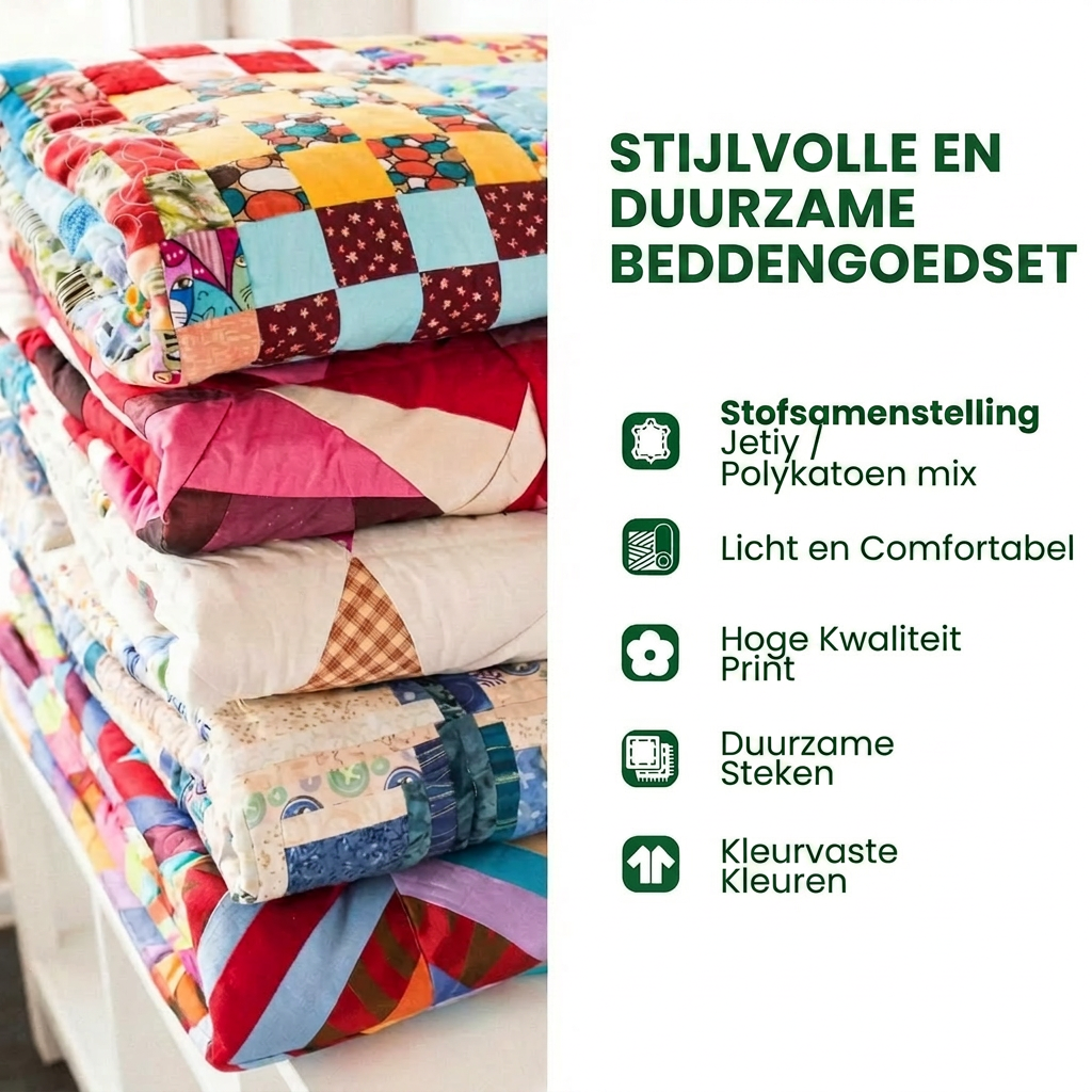 3-delt quiltet sengetøj - Brise de l'Île