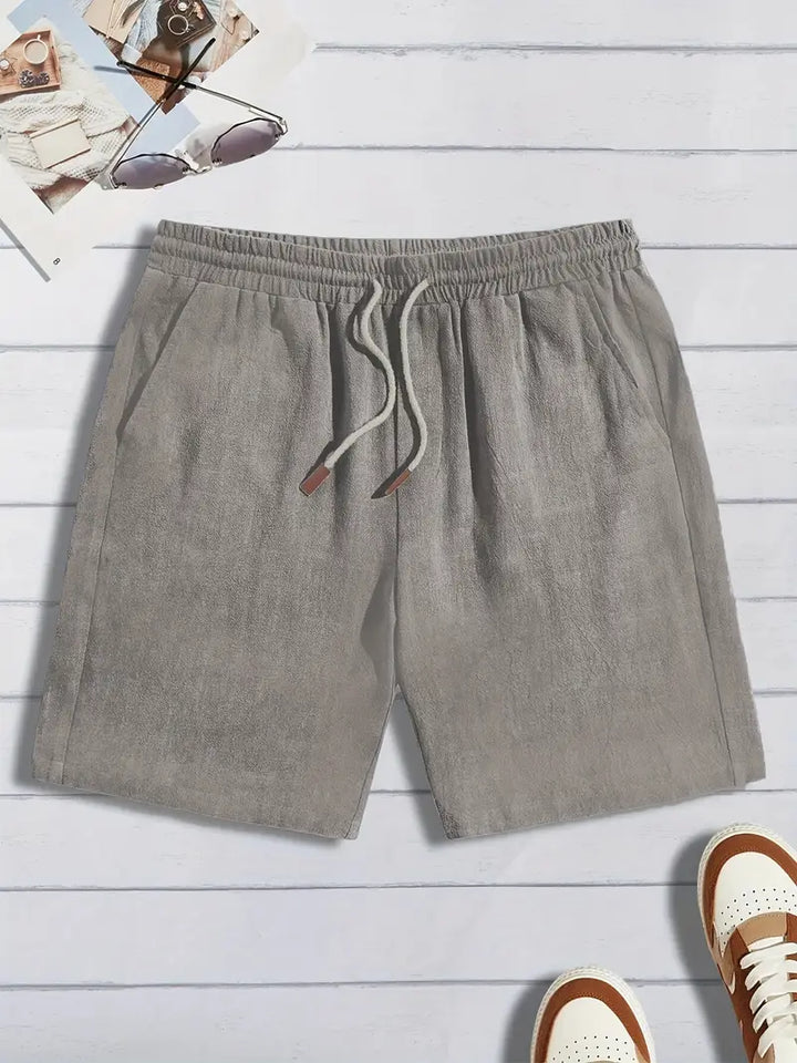 Afslappede shorts i hør