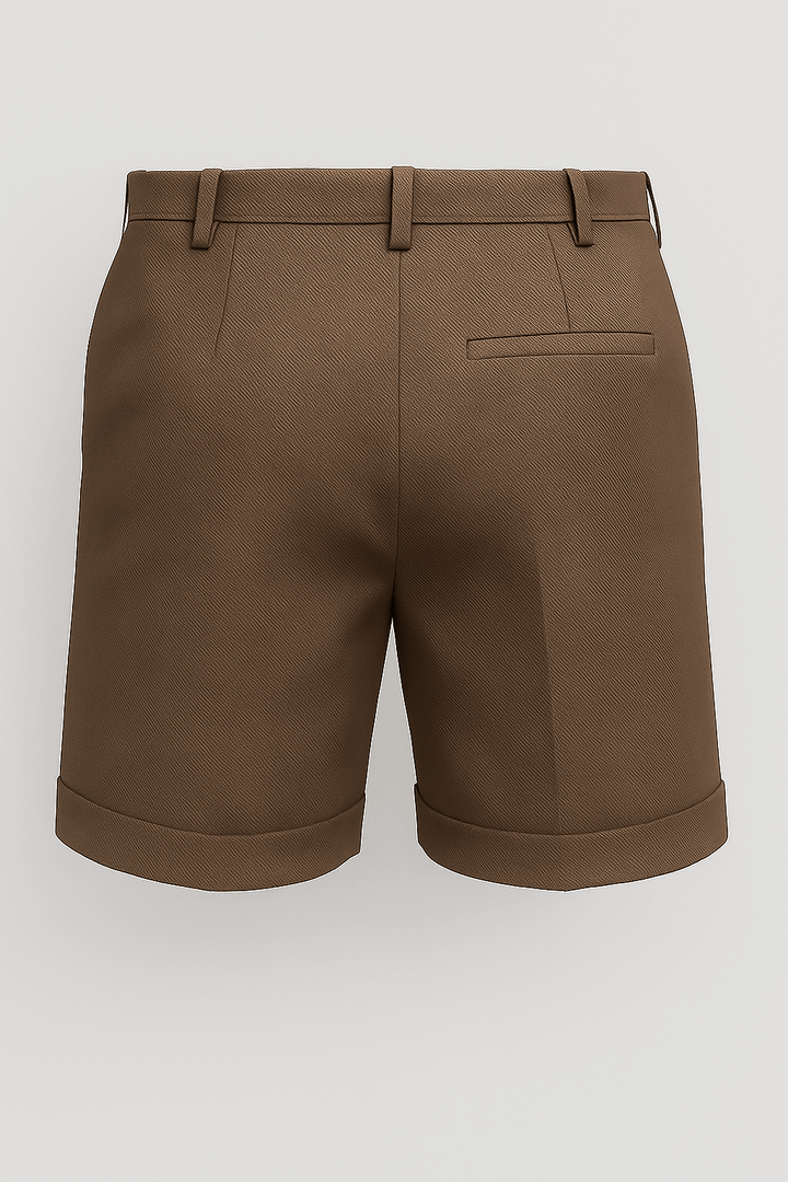 Herreshorts med læg og lommer – Taupe og alsidige