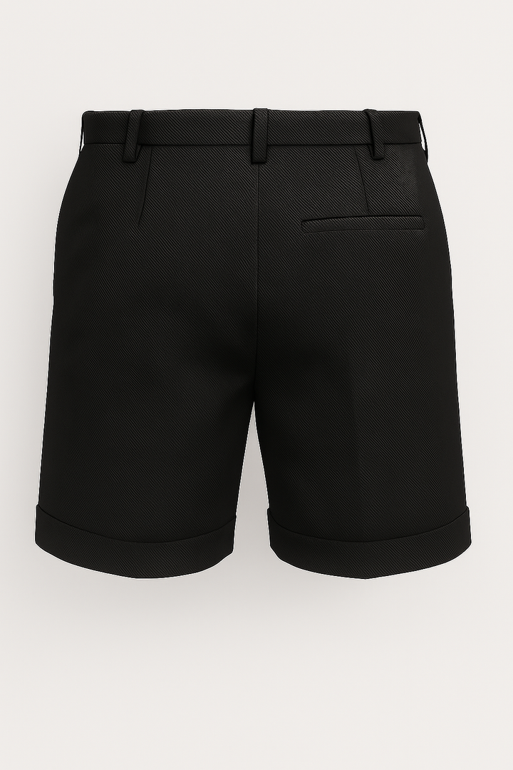 Herreshorts med læg og lommer – sort og alsidige