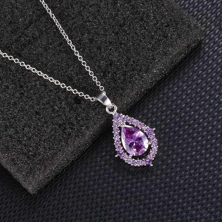 Øreringe og halskæde Nadine Amethyst 