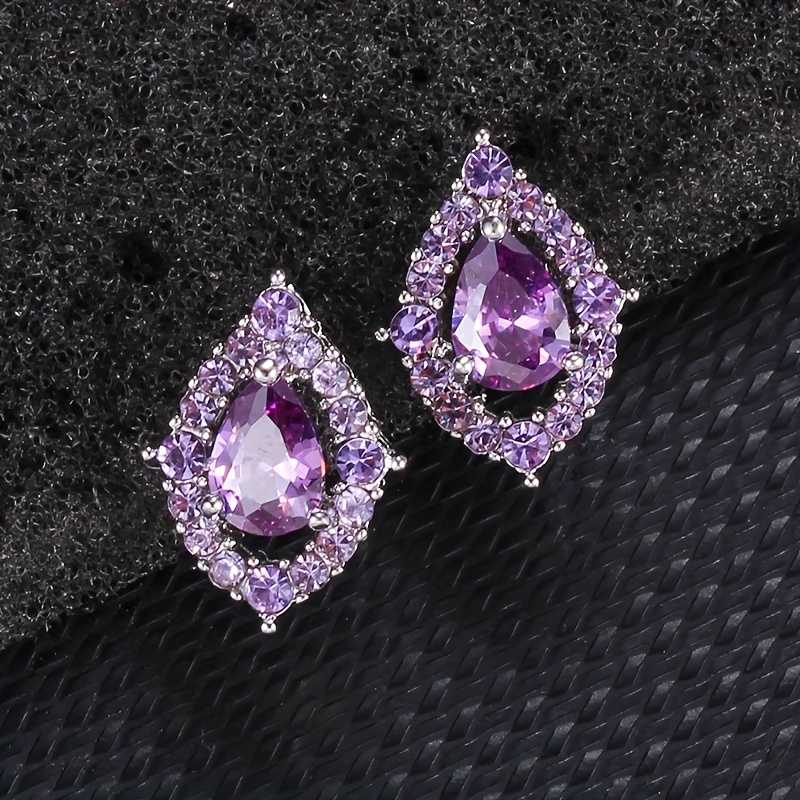 Øreringe og halskæde Nadine Amethyst 