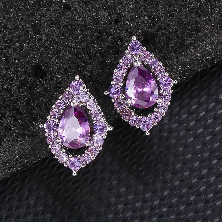 Øreringe og halskæde Nadine Amethyst 