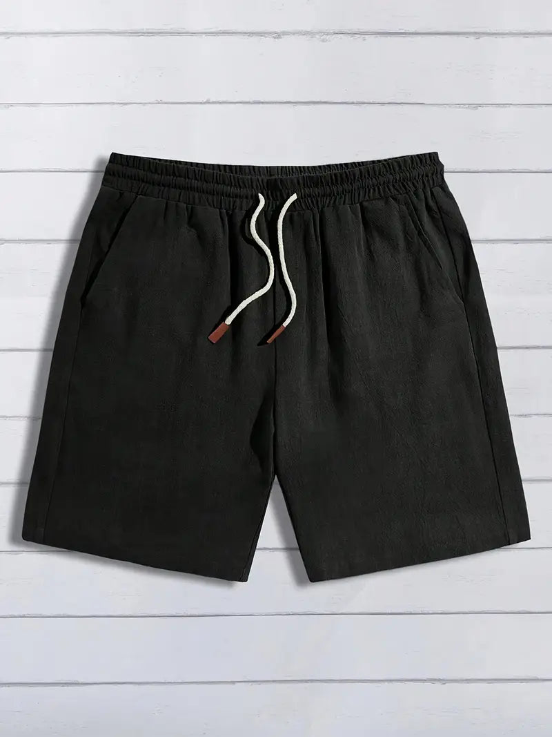 Afslappede shorts i hør