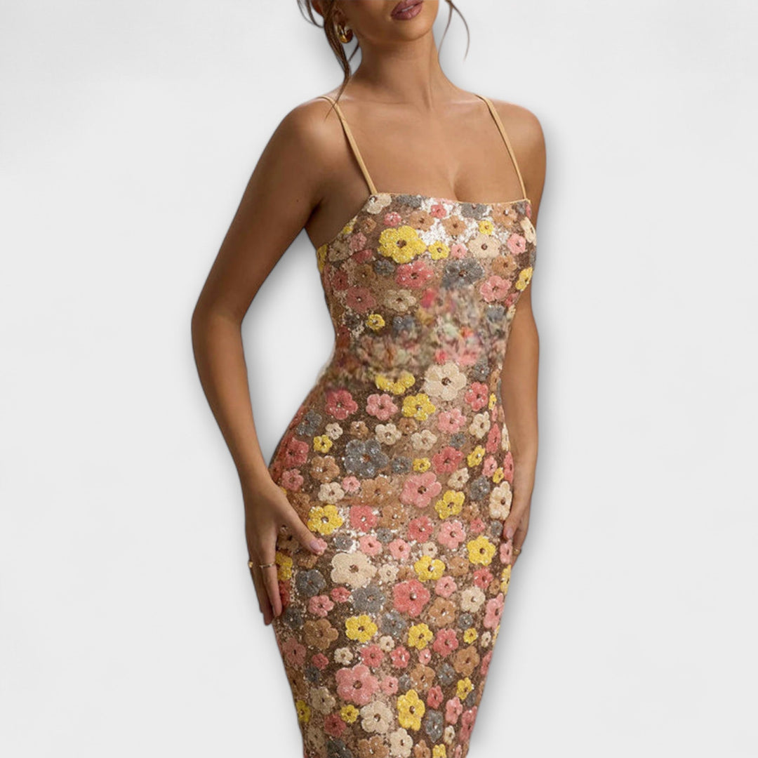 Vlastimila | Maxikjoler med pailletter og blomstermønster