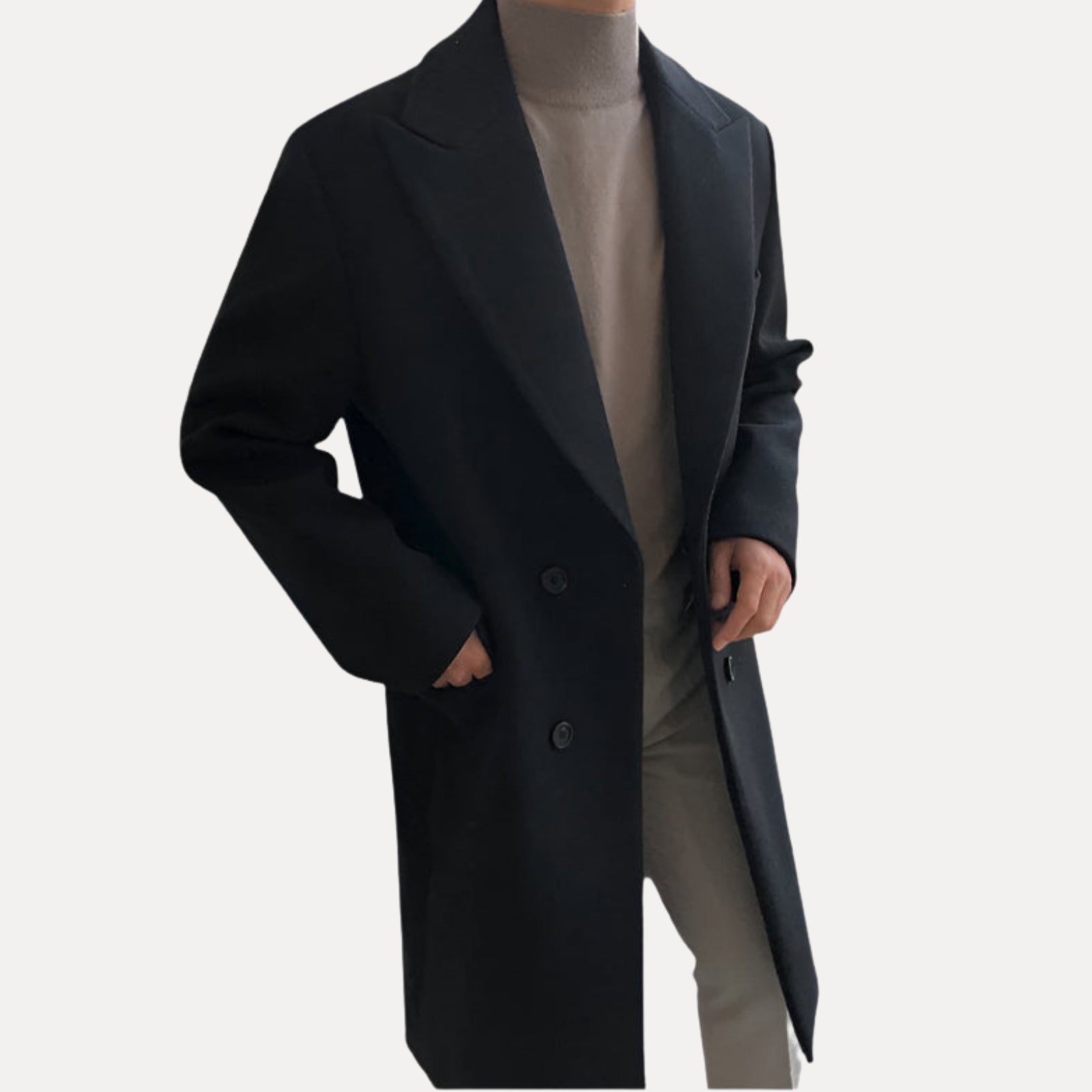 Elegant Dobbeltbrystet Frakke