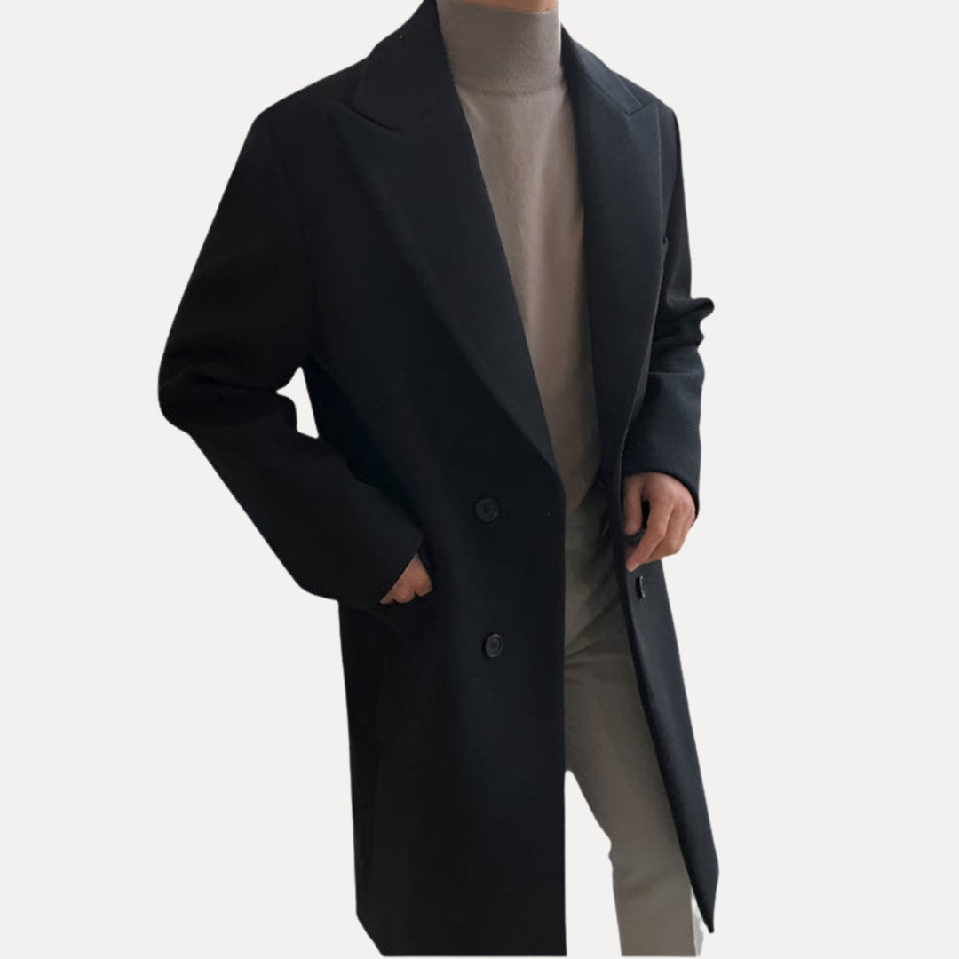 Elegant Dobbeltbrystet Frakke