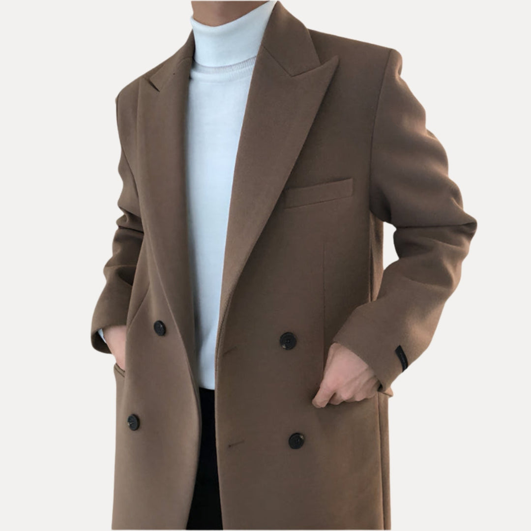 Elegant Dobbeltbrystet Frakke