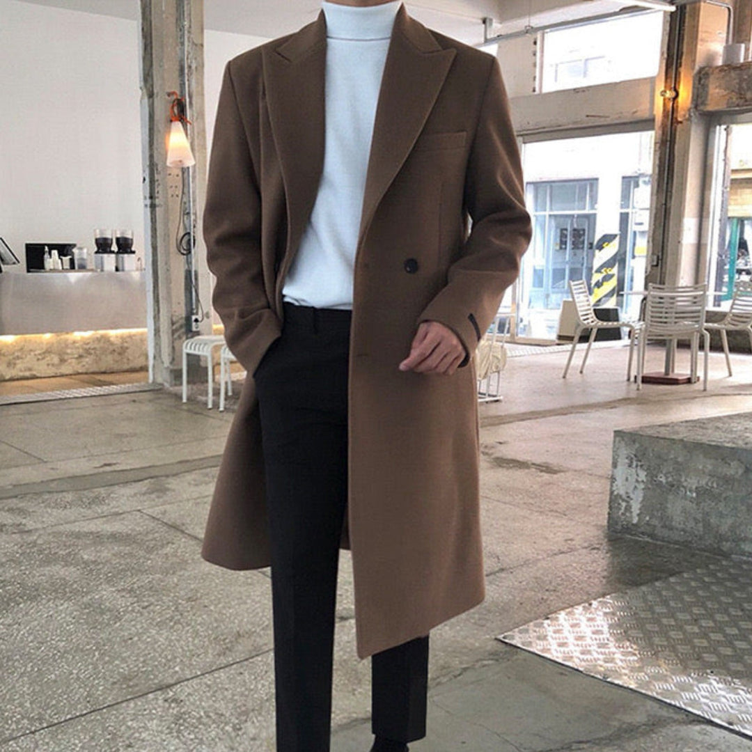 Elegant Dobbeltbrystet Frakke