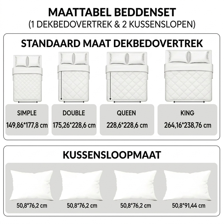 3-delt quiltet sengetøj - Julemandens Magi