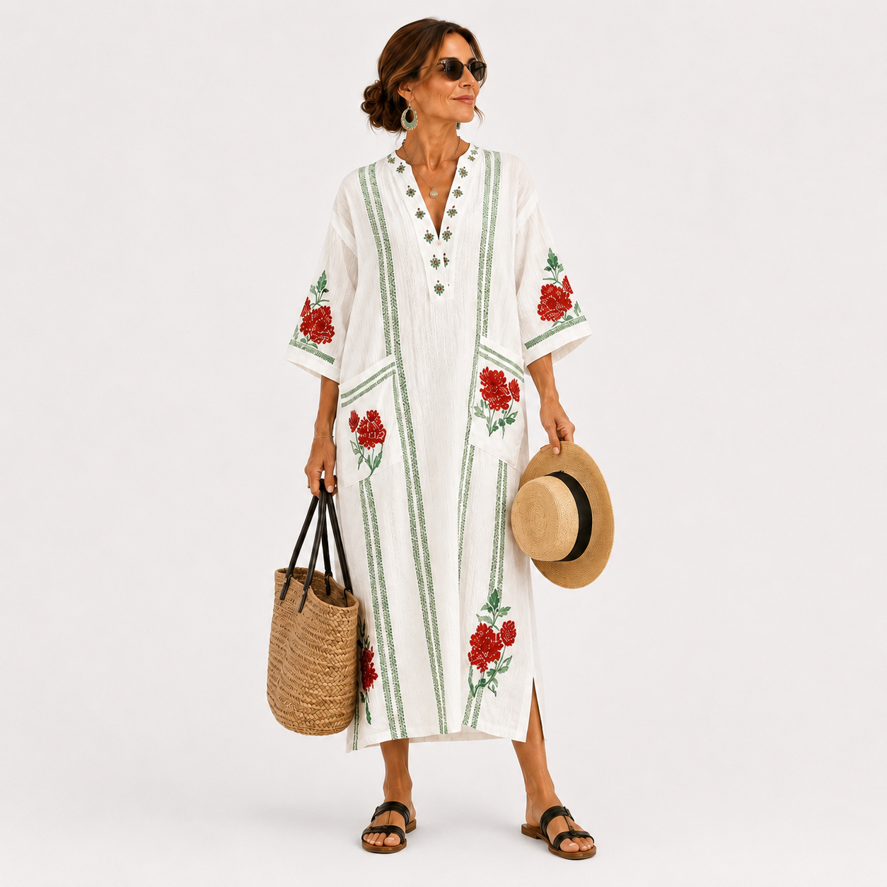 Caftan Elena Hvid Roser