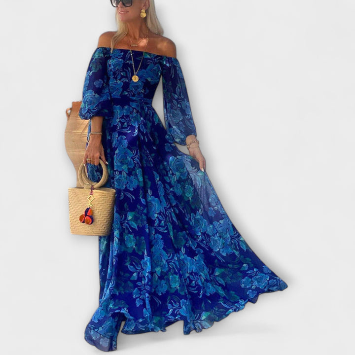 Bohuslava | Maxikjoler med blomstermønster og synlige skuldre.