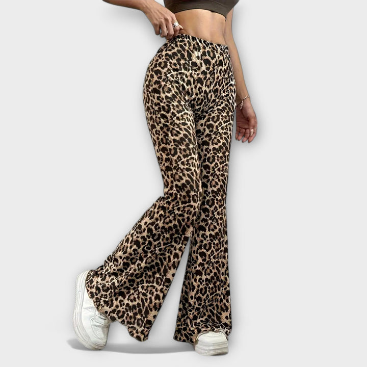 Ofélie | Bootcut-bukser med leopardprint