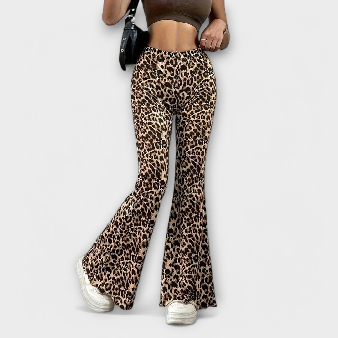 Ofélie | Bootcut-bukser med leopardprint