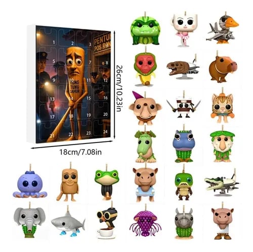 Tung Tung Tung Sahur italiensk adventskalender med 24-dages nedtælling