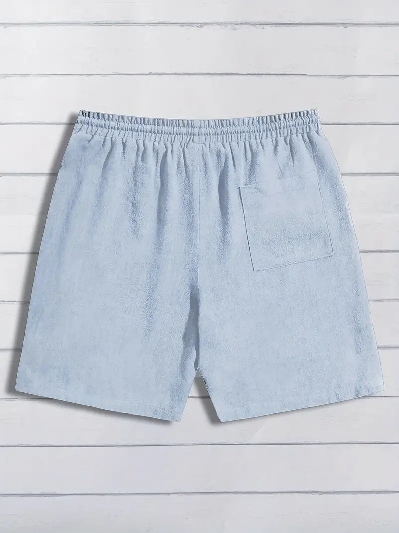 Afslappede shorts i hør