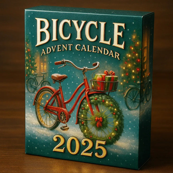 Adventskalender med cykelmotiv 2025