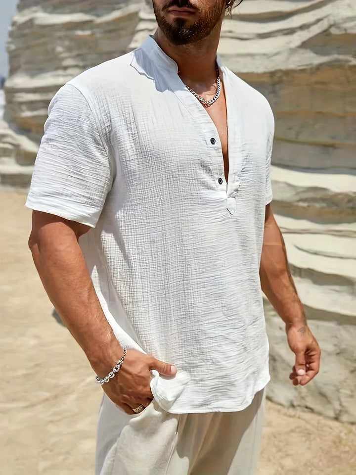 Savrani™ | Elegant sommerskjorte med høj krave