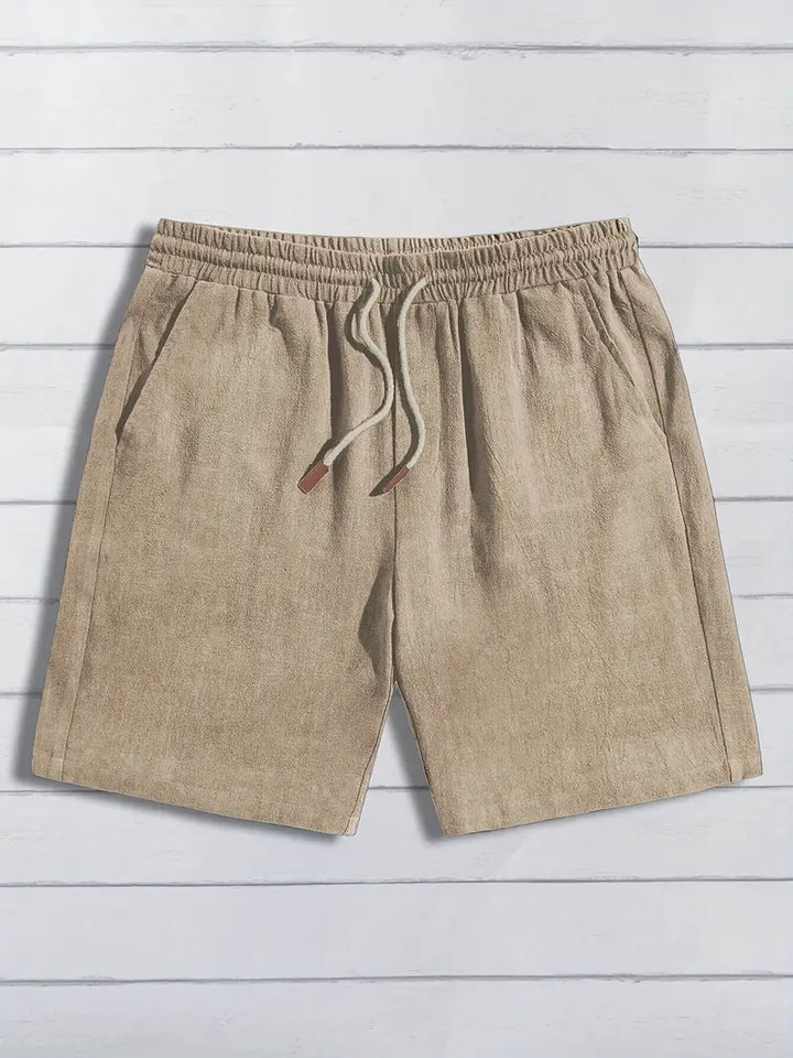 Afslappede shorts i hør