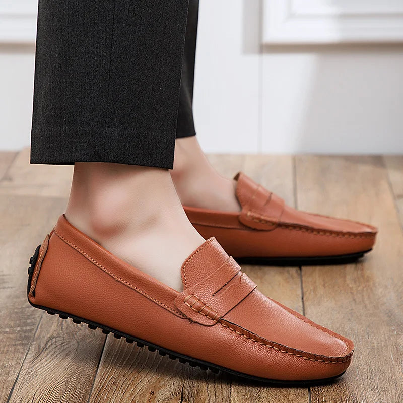 Afslappede Læder Sommer Loafers