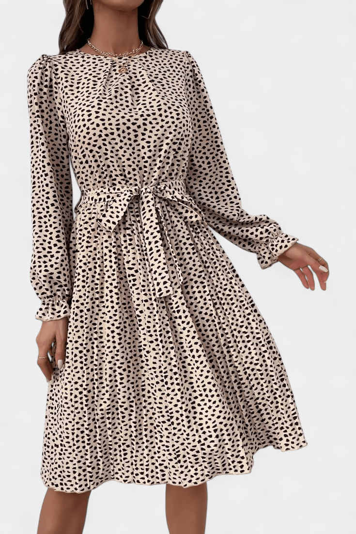 Agnes | Leopard plisseret