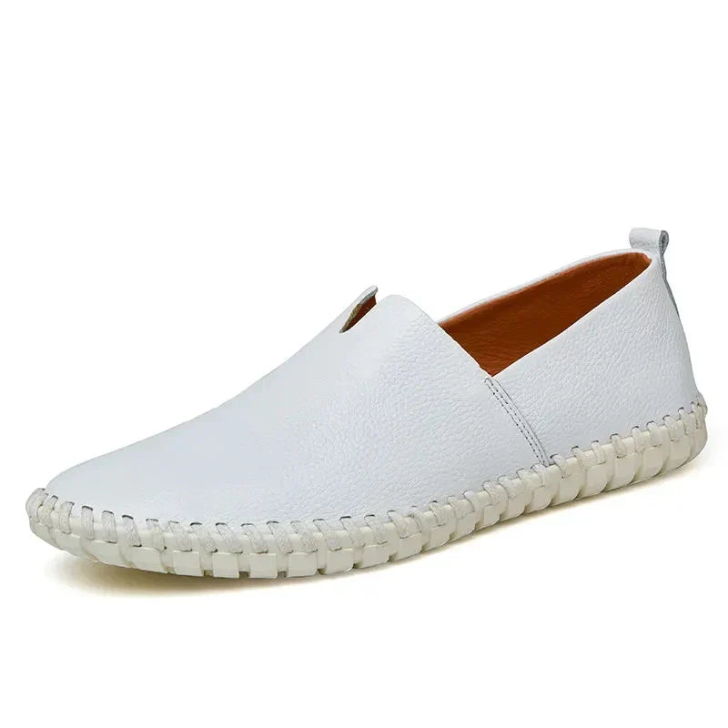Åndbare læderloafers 