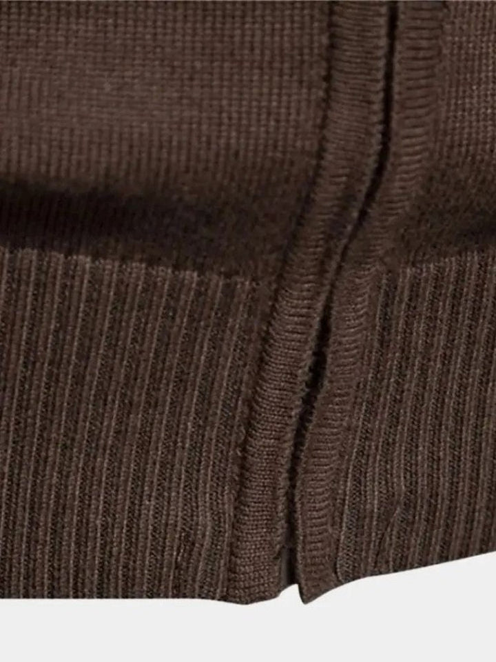 Anders™ | Strikcardigan med Lynlås