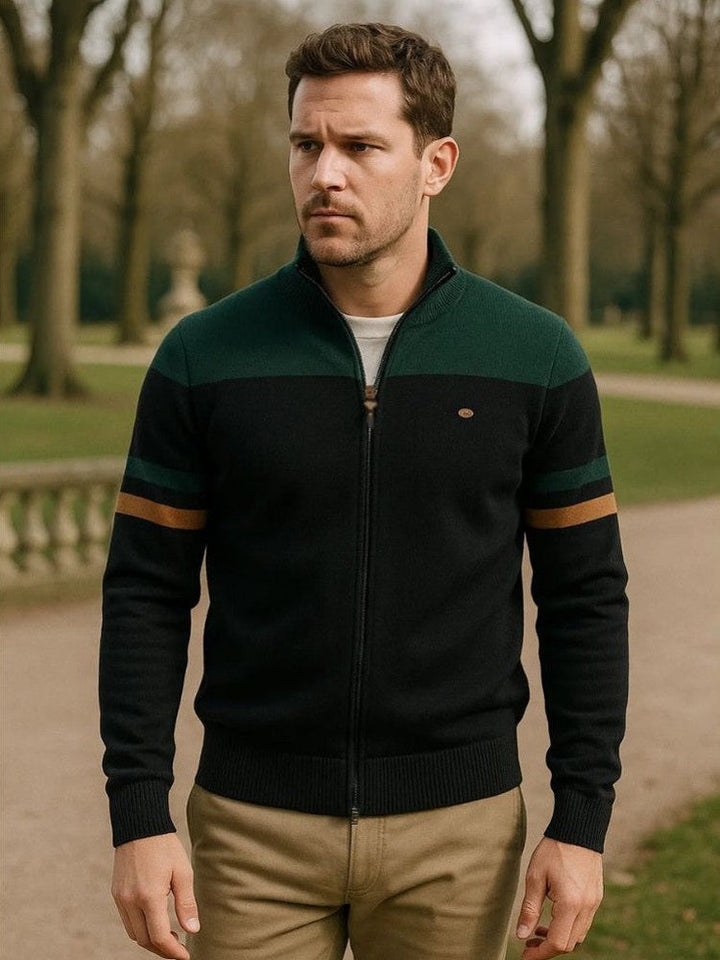 Anders™ | Strikcardigan med Lynlås