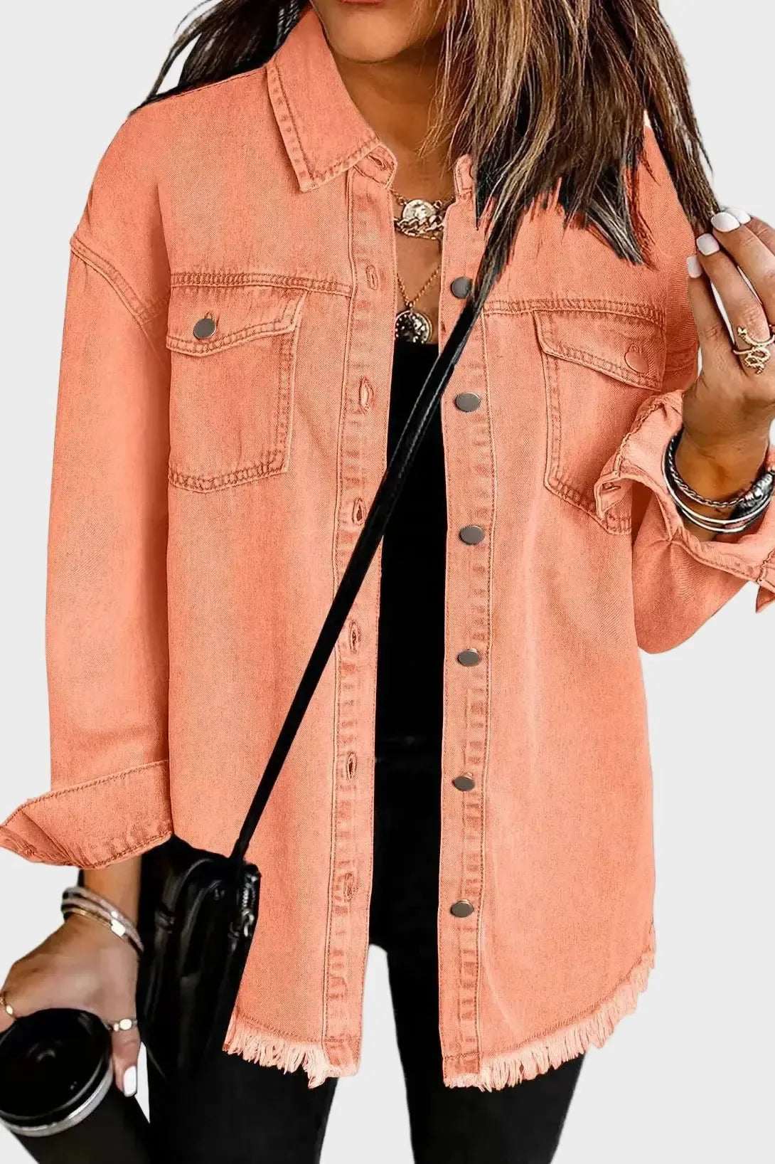 Augusta | Orange denimjakke