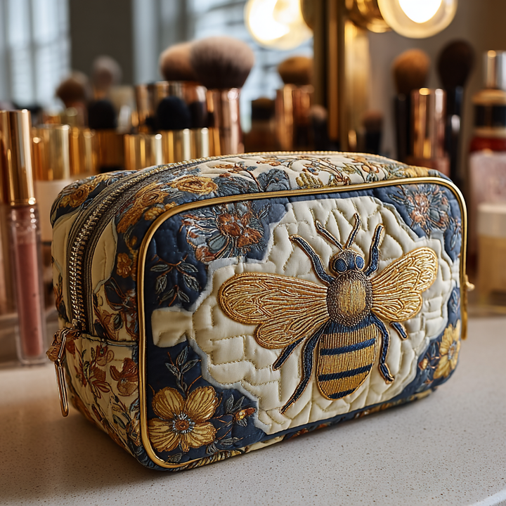 Makeuptaske Bi og Blomster