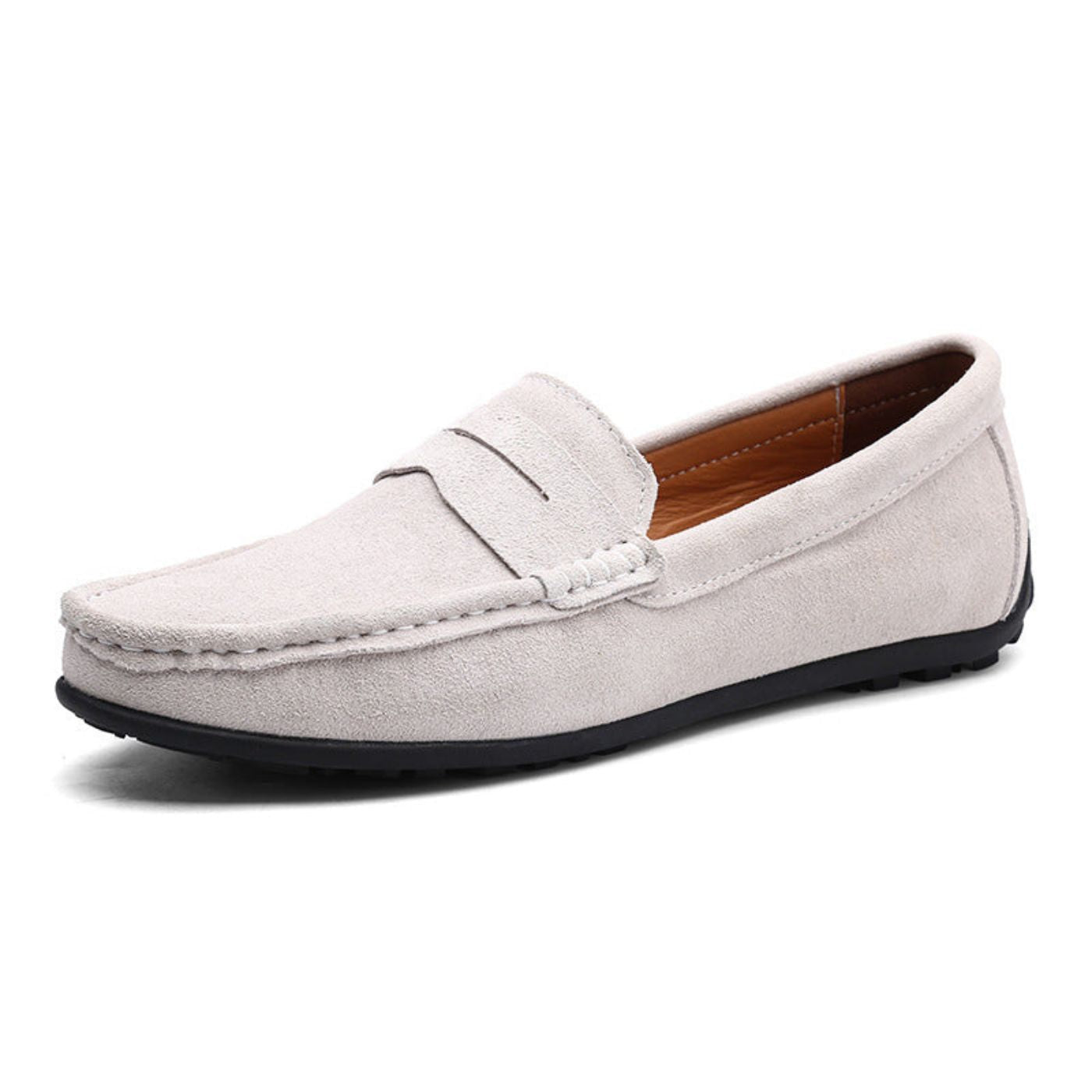 Blode ruskindsloafers
