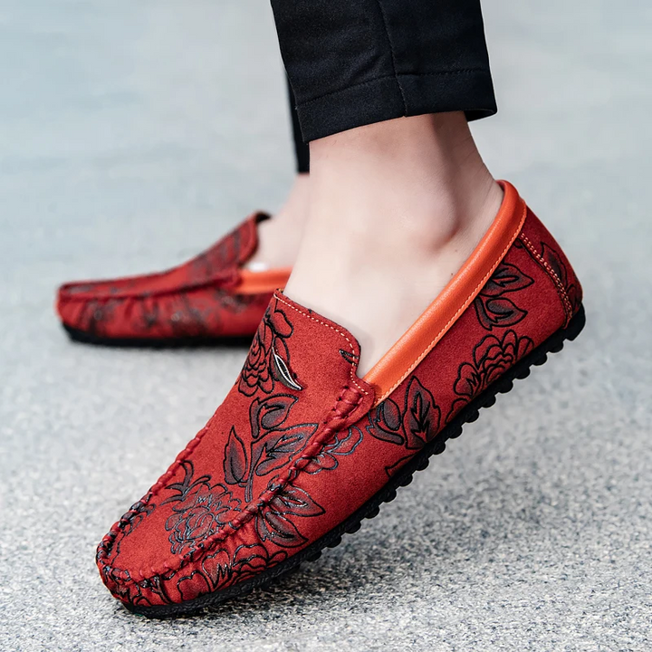 Blomster Læder Loafers
