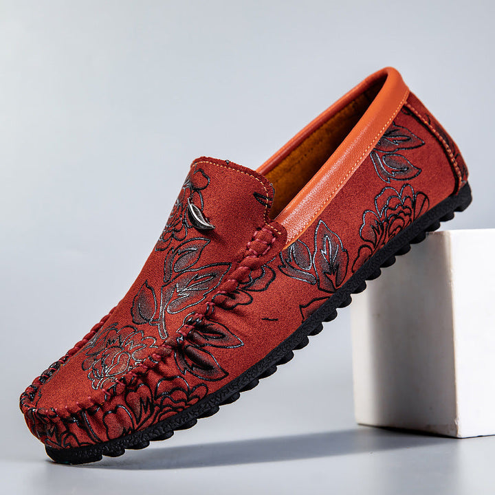 Blomster Læder Loafers
