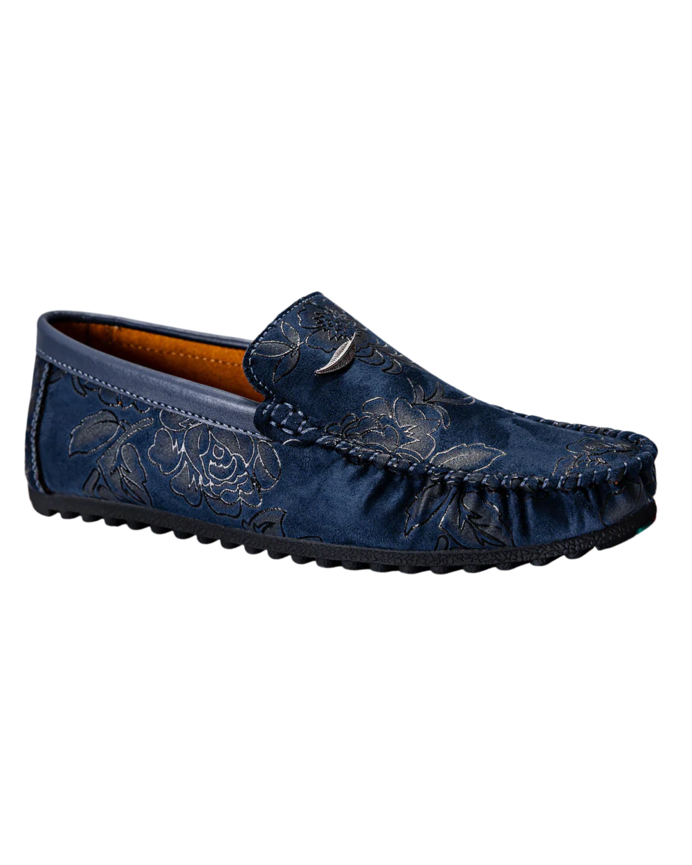 Blomsterlæderloafers