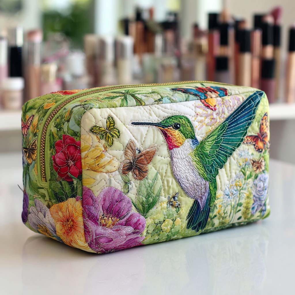 Makeuptaske Kolibri i Blomsterhave