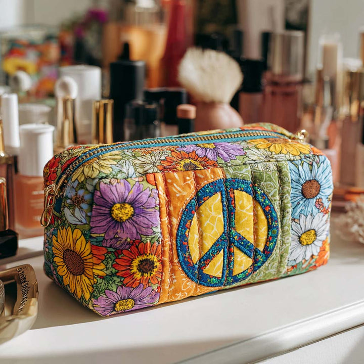 Makeuptaske Fredstegn i Blomster
