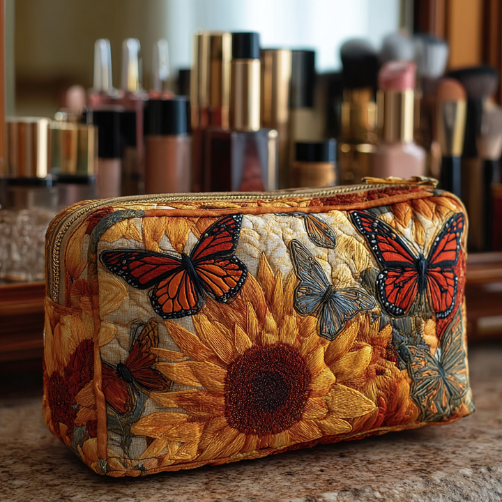 Makeuptaske Sommerfugl i Solsikkemark