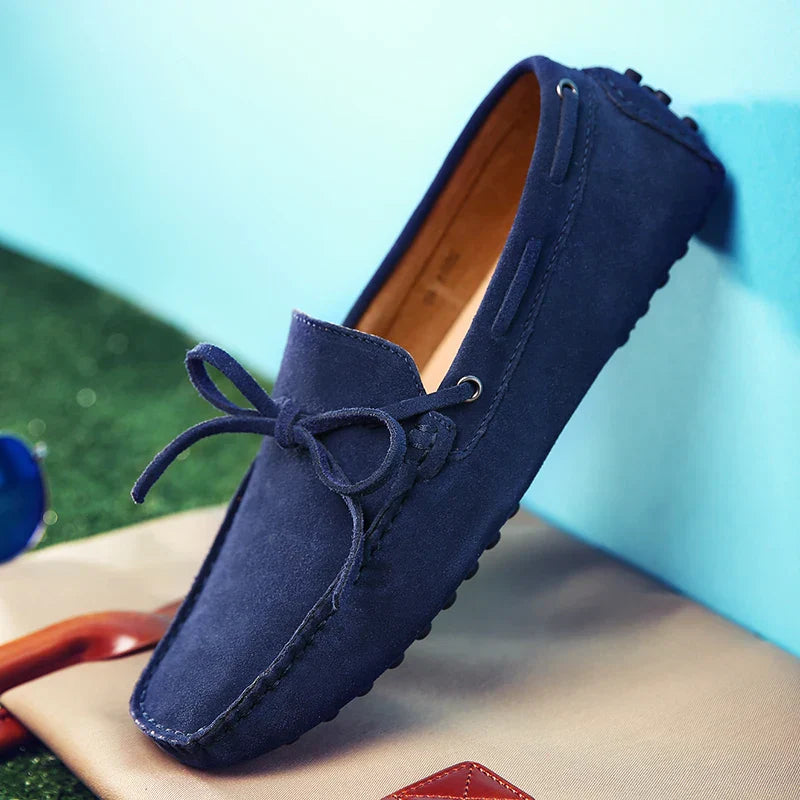 Afslappede sommerloafers i ruskind