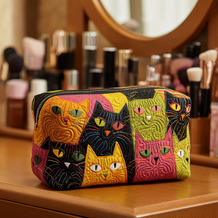 Makeuptaske "Kattekvartet"