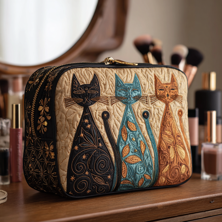 Makeuptaske "Elegante Katte"